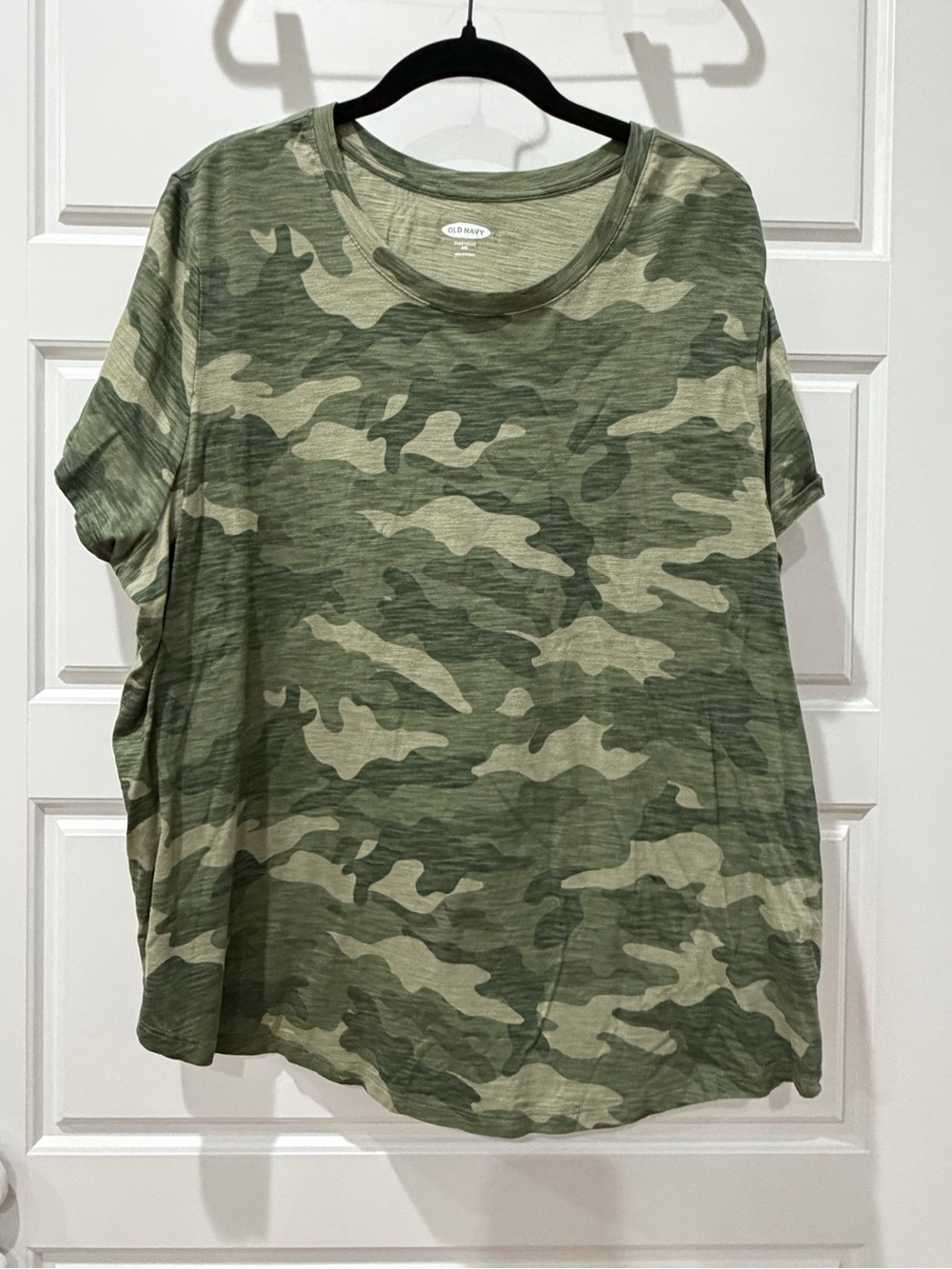 Old Navy Olive Green Camo Short Sleeve Shirt